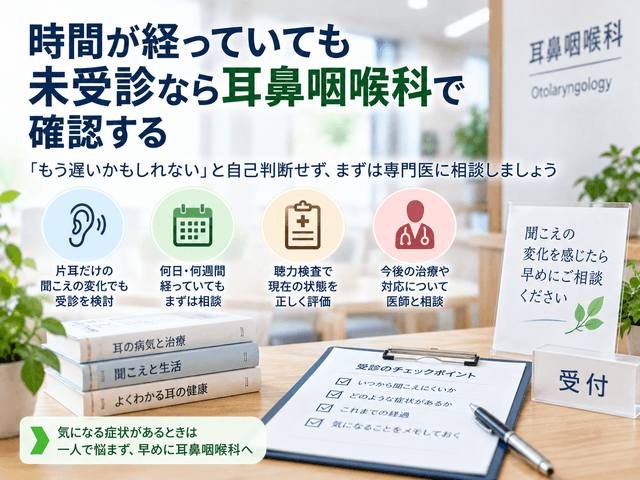 5.時間が経っていても未受診なら耳鼻咽喉科で確認する