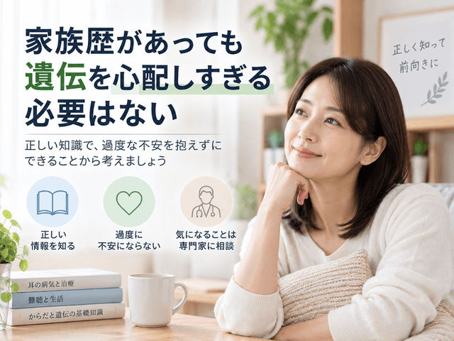 7.家族歴があっても遺伝を心配しすぎる必要はない