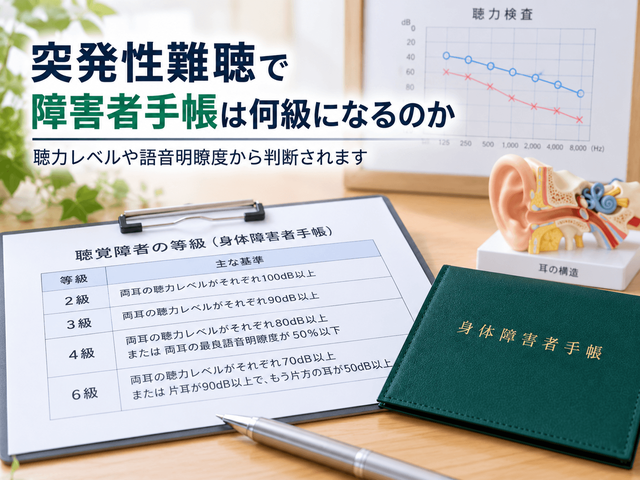 2.突発性難聴で障害者手帳は何級になるのか