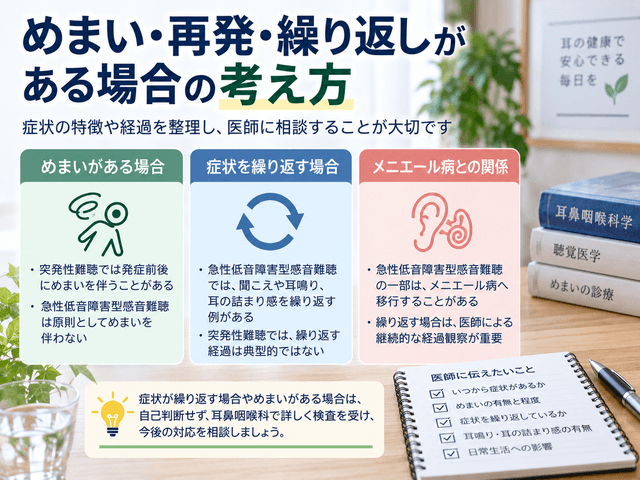 5.めまい・再発・繰り返しがある場合の考え方
