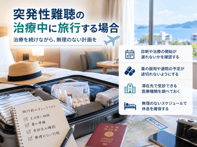 6.突発性難聴の治療中に旅行する場合