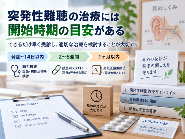 2.突発性難聴の治療には開始時期の目安がある