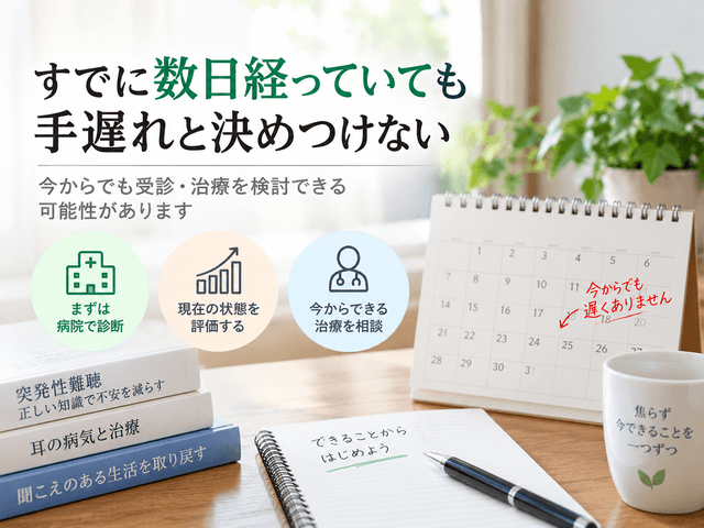 4.すでに数日経っていても手遅れと決めつけない