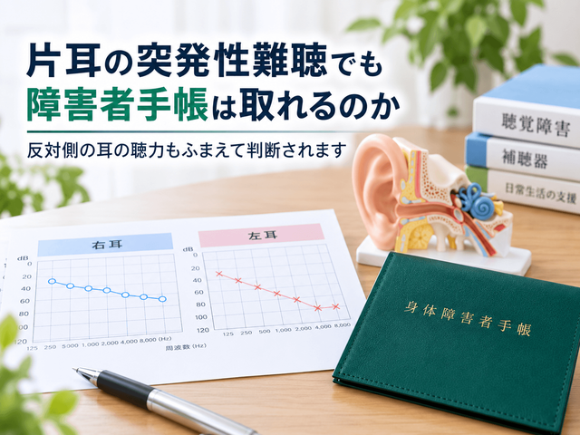 3.片耳の突発性難聴でも障害者手帳は取れるのか