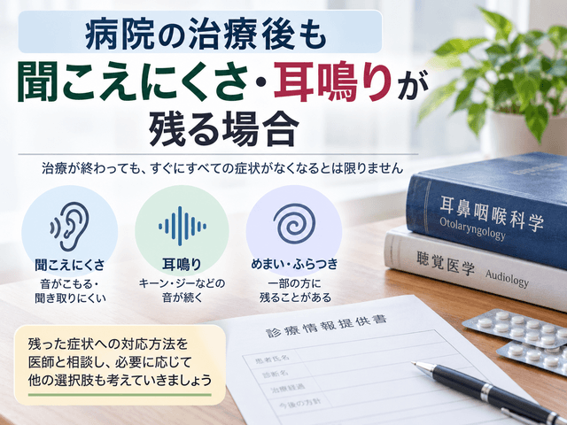 8.病院の治療後も聞こえにくさ・耳鳴りが残る場合