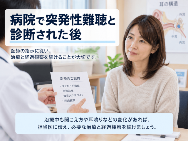 7.病院で突発性難聴と診断された後