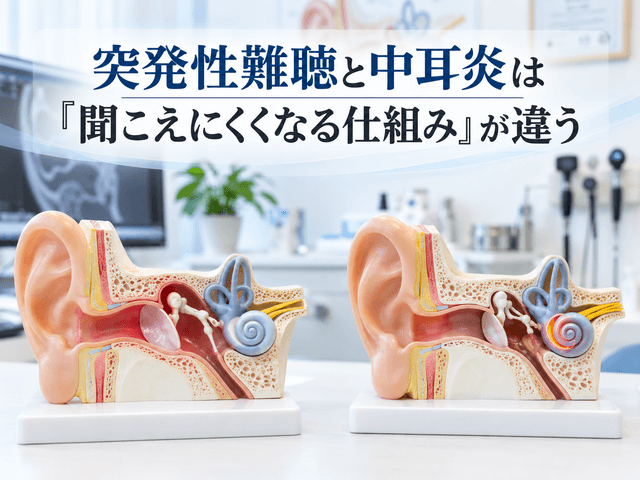 1.突発性難聴と中耳炎は「聞こえにくくなる仕組み」が違う