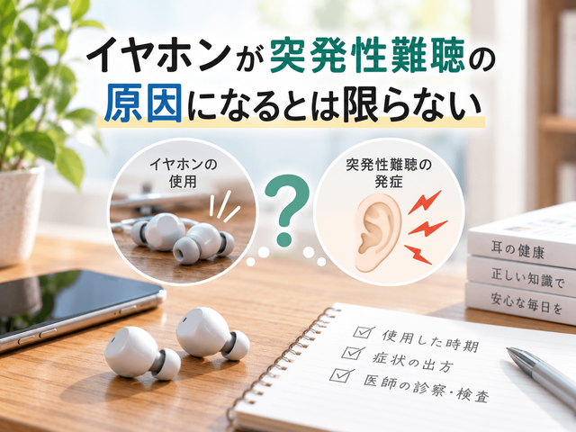 3.イヤホンが突発性難聴の原因になるとは限らない