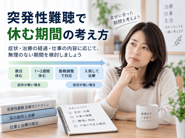 4.突発性難聴で休む期間の考え方