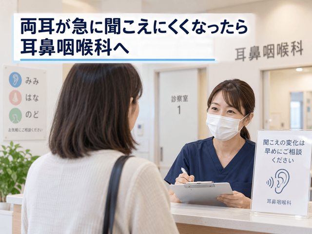 9.両耳が急に聞こえにくくなったら耳鼻咽喉科へ