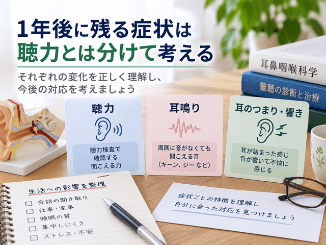 3.1年後に残る症状は聴力とは分けて考える