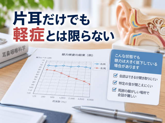 3.片耳だけでも軽症とは限らない