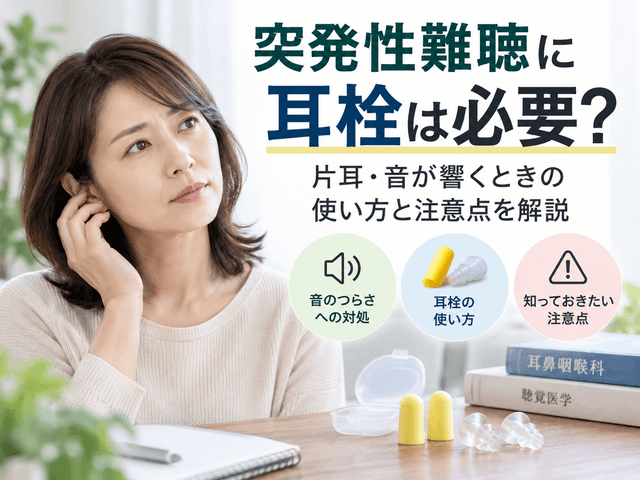 突発性難聴に耳栓は必要？片耳・音が響くときの使い方と注意点