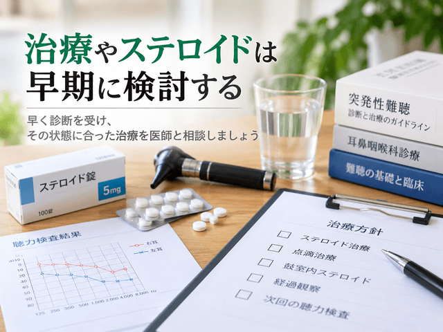 3.治療やステロイドは早期に検討する