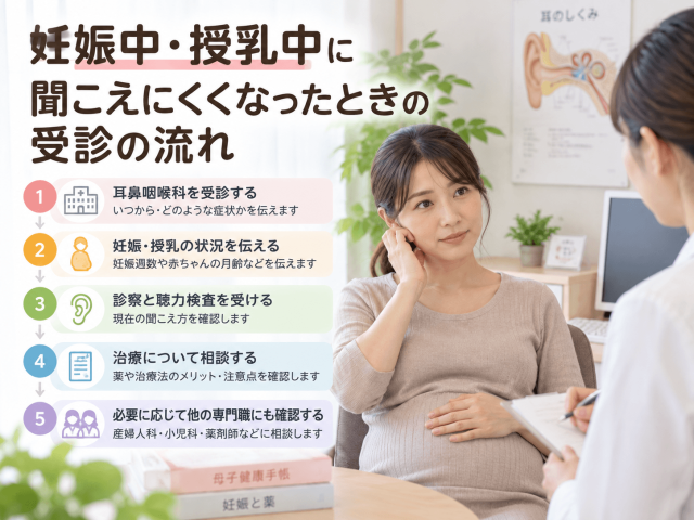 9.妊娠中・授乳中に聞こえにくくなったときの受診の流れ