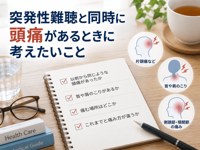2.突発性難聴と同時に頭痛があるときに考えたいこと