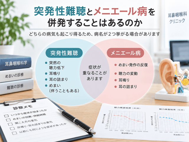 6.突発性難聴とメニエール病を併発することはあるのか