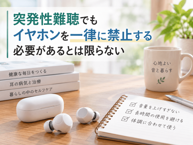 1.突発性難聴でもイヤホンを一律に禁止する必要があるとは限らない