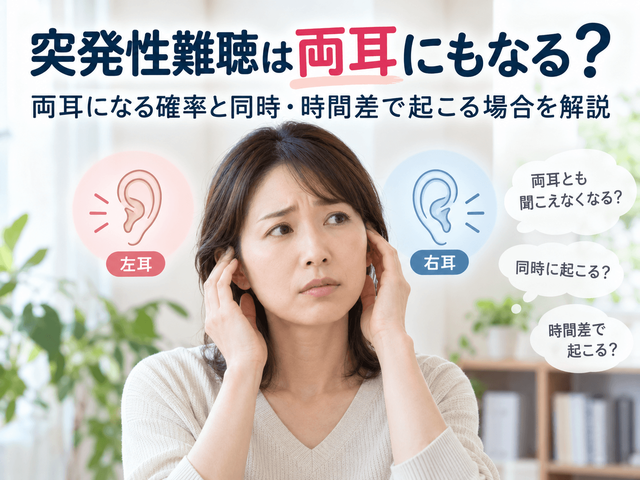 突発性難聴は両耳にもなる？両耳になる確率と同時・時間差で起こる場合を解説