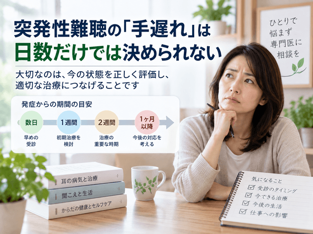 1.突発性難聴の「手遅れ」は日数だけでは決められない