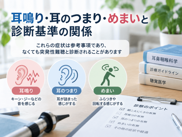 4.耳鳴り・耳のつまり・めまいと診断基準の関係
