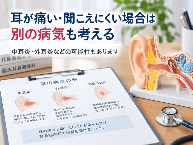 4.耳が痛い・聞こえにくい場合は別の病気も考える