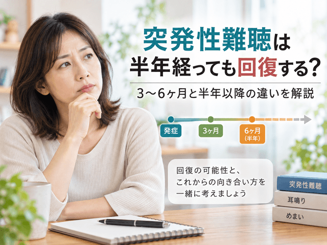 突発性難聴は半年経っても回復する？3～6ヶ月と半年以降の違い