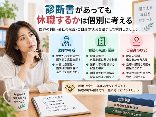 7.診断書があっても休職するかは個別に考える