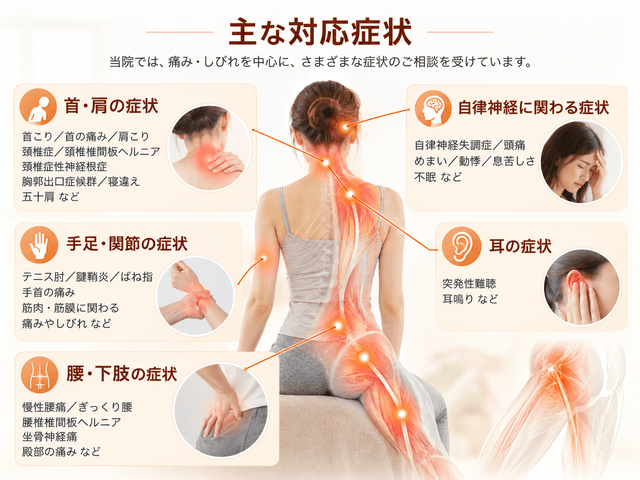主な対応症状