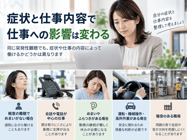 3.症状と仕事内容で仕事への影響は変わる