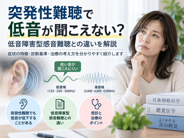 突発性難聴で低音が聞こえない？低音障害型感音難聴との違いを解説