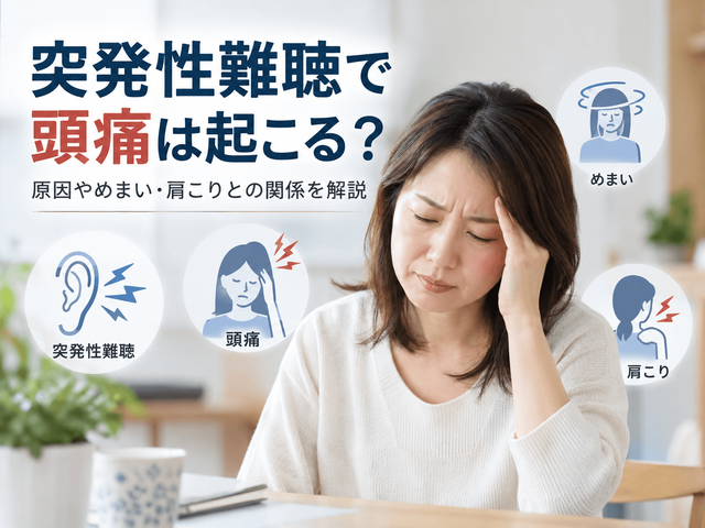 突発性難聴で頭痛は起こる？原因やめまい・肩こりとの関係を解説