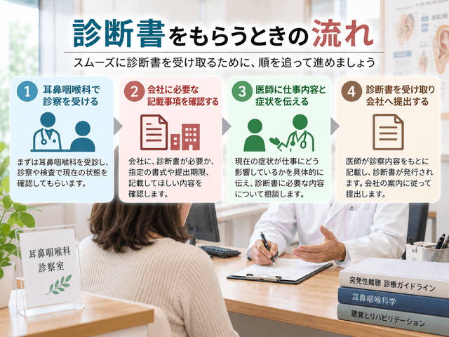 3.診断書をもらうときの流れ