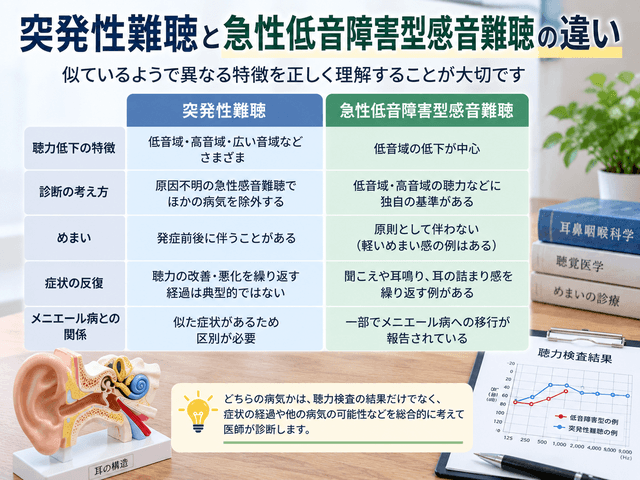 3.突発性難聴と急性低音障害型感音難聴の違い