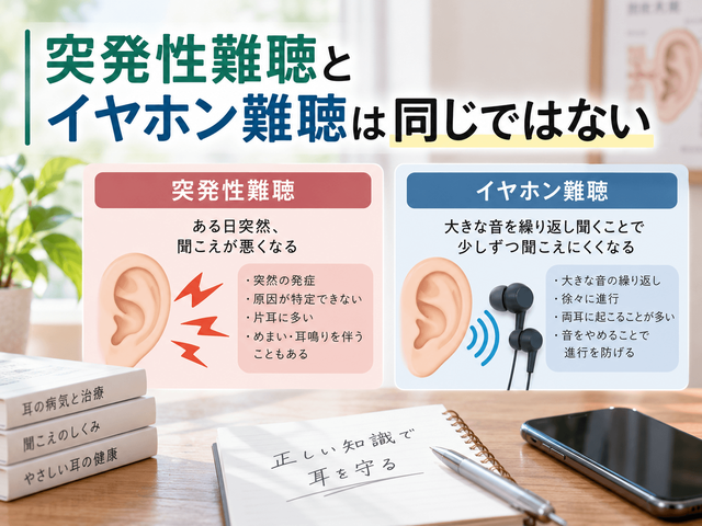 4.突発性難聴とイヤホン難聴は同じではない