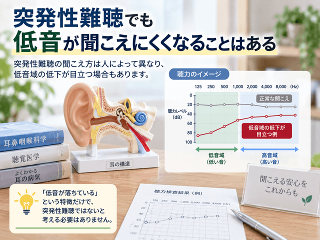 1.突発性難聴でも低音が聞こえにくくなることはある