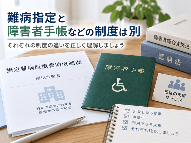 5.難病指定と障害者手帳などの制度は別