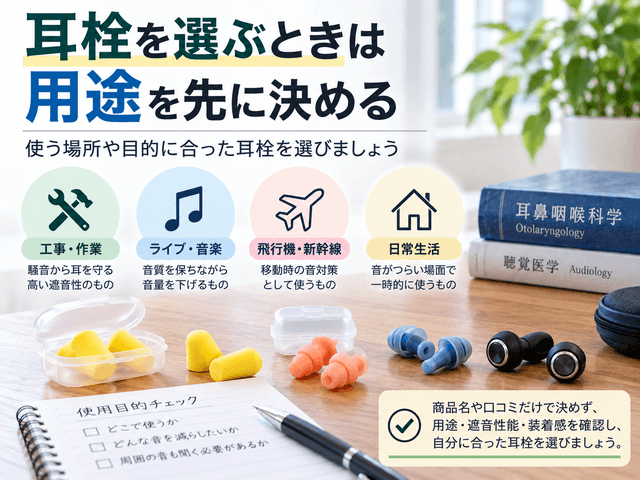 7.耳栓を選ぶときは用途を先に決める