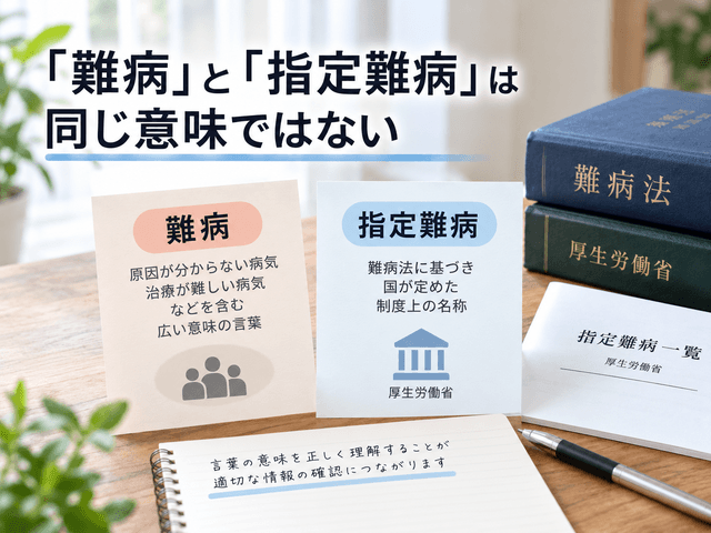 2.「難病」と「指定難病」は同じ意味ではない