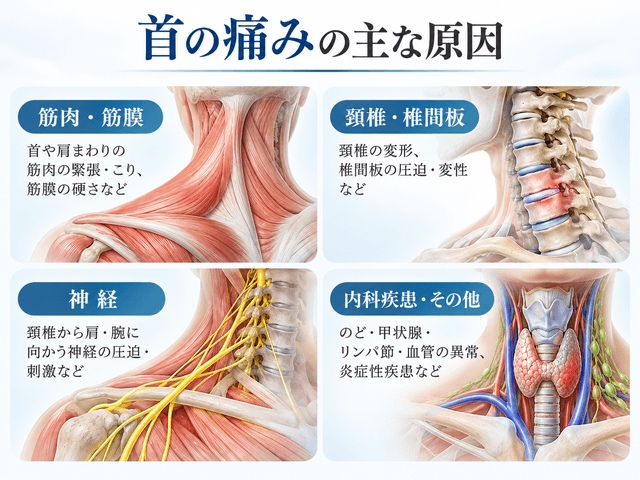 1.首の痛みの主な原因