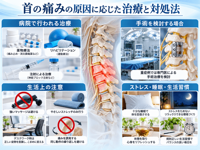 7.首の痛みの原因に応じた治療と対処法