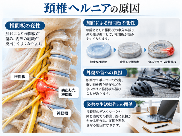 3.頚椎ヘルニアの原因
