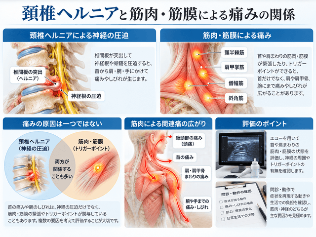 6.頚椎ヘルニアと筋肉・筋膜による痛みの関係