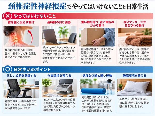 6.頚椎症性神経根症でやってはいけないことと日常生活