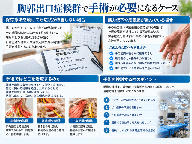 4.胸郭出口症候群で手術が必要になるケース