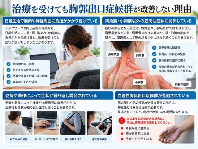 5.治療を受けても胸郭出口症候群が改善しない理由
