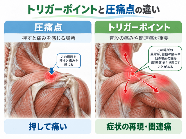 1.トリガーポイントと圧痛点の違い