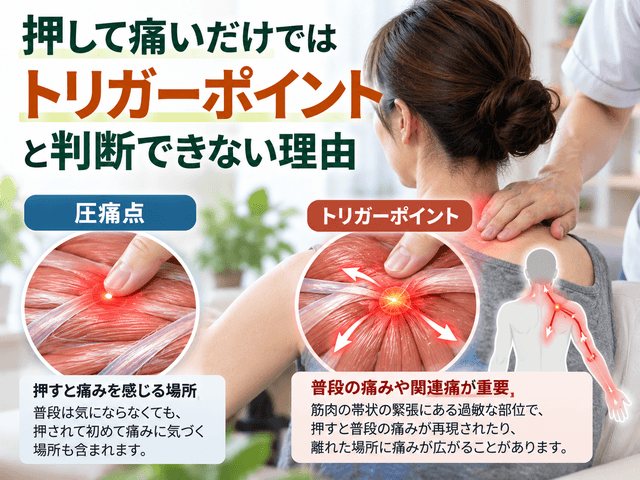 2.押して痛いだけではトリガーポイントと判断できない理由