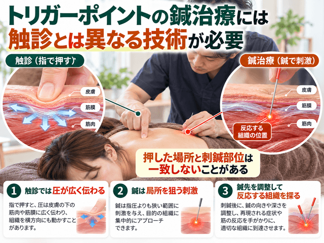 4.トリガーポイントの鍼治療には触診とは異なる技術が必要
