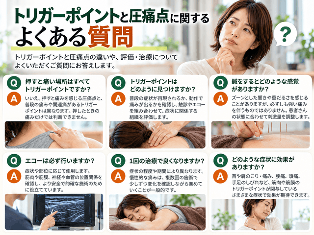 7.トリガーポイントと圧痛点に関するよくある質問